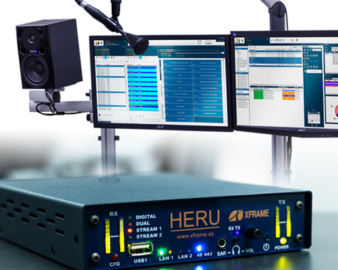 Códec IP HERU y Software de automatización de radio XFrame