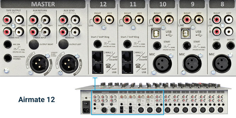 DR Airmate 12 USB Trasera