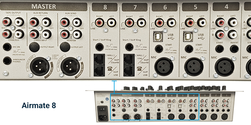 DR Airmate 8 USB Trasera