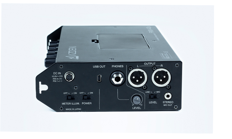 Mezclador de audio portátil FMX42 Azden lateral