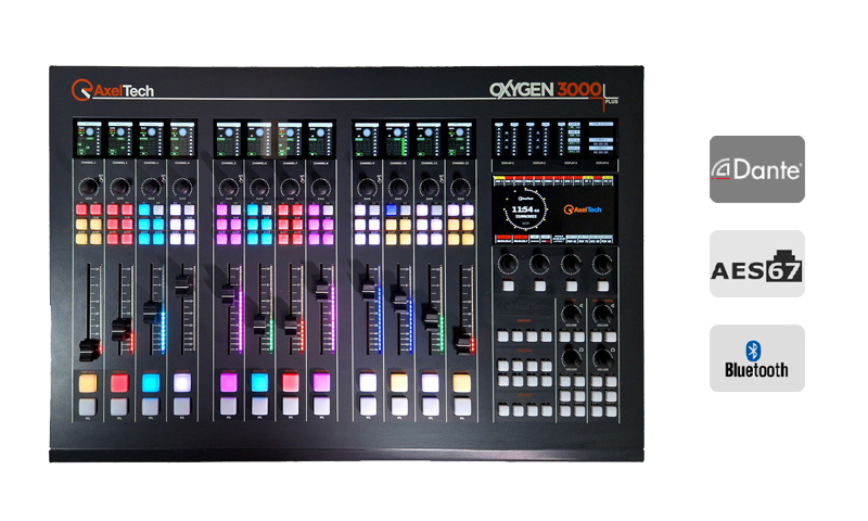 Mezclador digital Oxygen 3000 Plus para radio con Dante, AES67 y Bluetooth