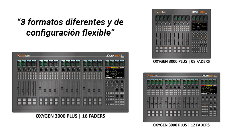Opciones del Mezclador digital Oxygen 3000 Plus