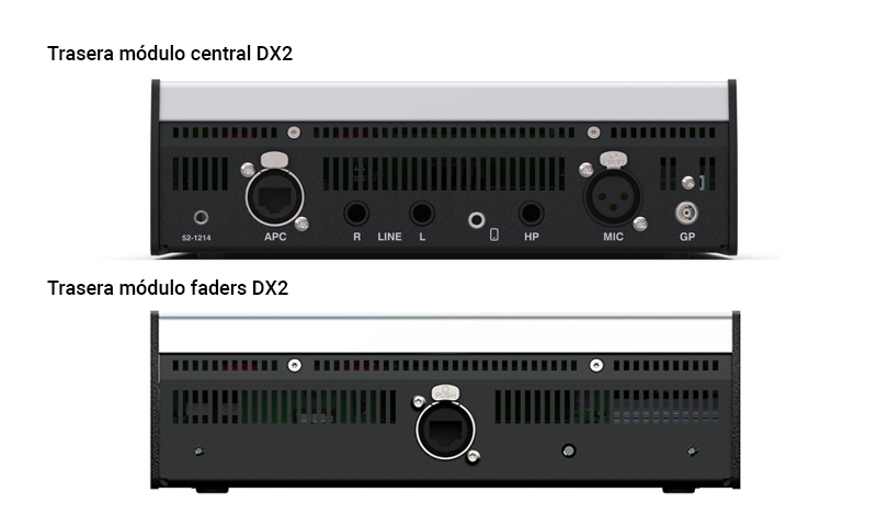 Vista trasera de la Consola digital sobremesa DHD DX2