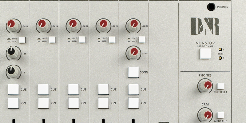 Consola DR Webstation Detalle del panel frontal