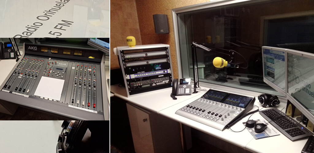 Estudios de Radio Orihuela Cadena SER con consola digital SX2 de DHD y software de automatización XFrame Radio - ASPA