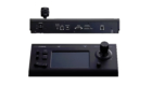 Canon controlador PTZ RC IP-100 vistas trasera y frontal