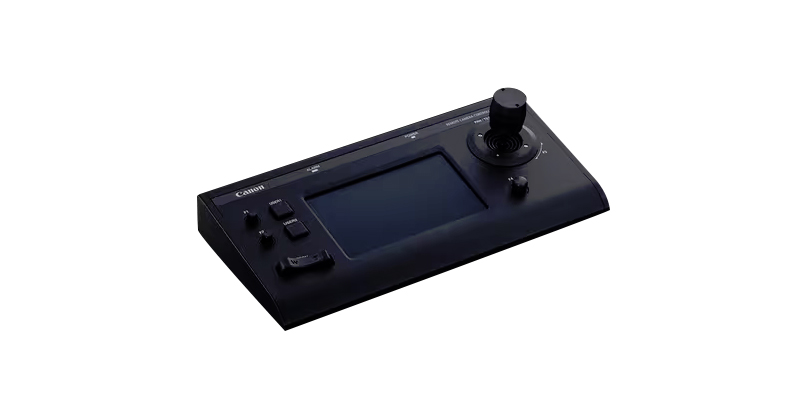 Canon controlador PTZ RC IP-100 vistas lateral frontal